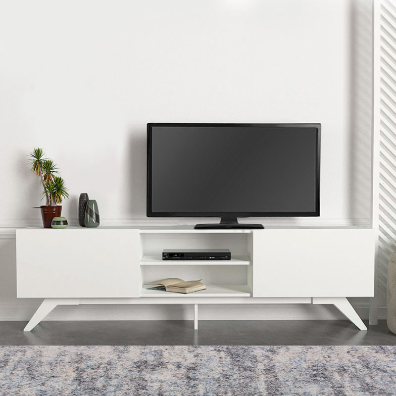 Έπιπλο τηλεόρασης Jarvis Megapap χρώμα λευκό 180x31,3x58εκ.