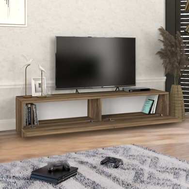 Ahenk Megapap melamine tv stand in walnut color 160x31,3x32,9cm.