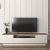 Έπιπλο τηλεόρασης Fedya Megapap χρώμα λευκό - sapphire oak 180x45x44,6εκ.