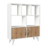 Βιβλιοθήκη Donati Megapap χρώμα λευκό - sapphire oak 90x22x105εκ.