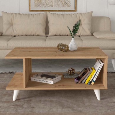Titus Megapap melamine coffee table in sapphire oak color 100x60x45cm.