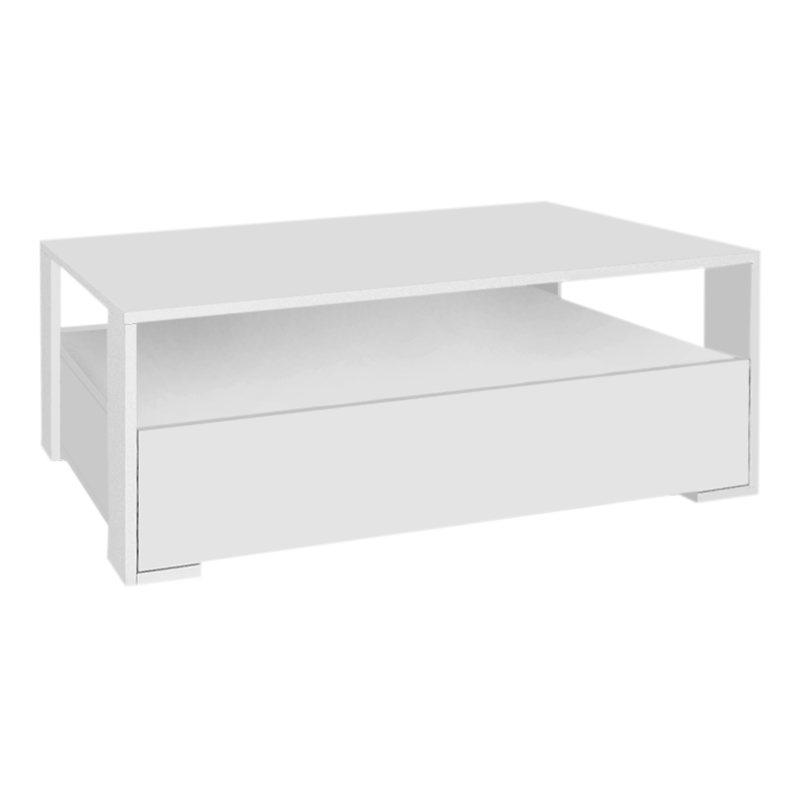 Balina Megapap melamine coffee table in white color 110x60x40cm.