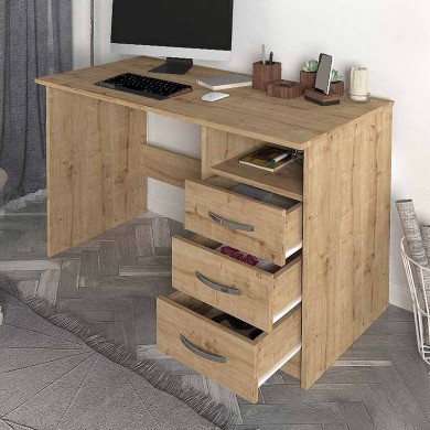 Eldoris Megapap melamine desk in sapphire oak color 120x60x75cm.