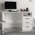 Eldoris Megapap melamine desk in white color 120x60x75cm.