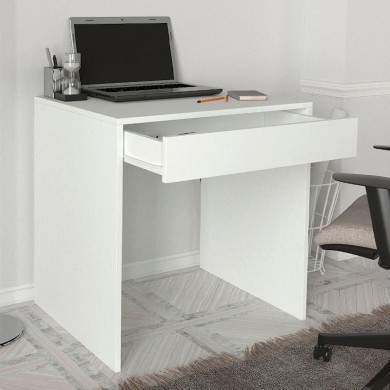 Mida Megapap melamine desk in white color 72x60x73,8cm.