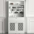Axel Megapap kitchen melamine furniture in white color 90x37x183,6cm.