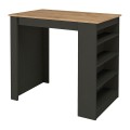 Monaco Megapap melamine bar table color anthracite - sapphire oak 120x51,6x101,8cm.