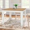 Τραπέζι Darlen Megapap χρώμα λευκό - sapphire oak 110x72x74εκ.