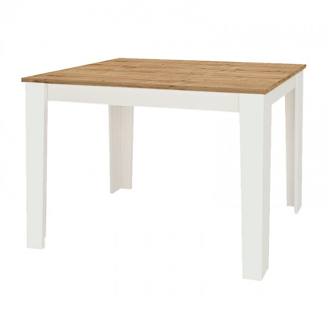 Τραπέζι Darlen Megapap χρώμα λευκό - sapphire oak 110x72x74εκ.