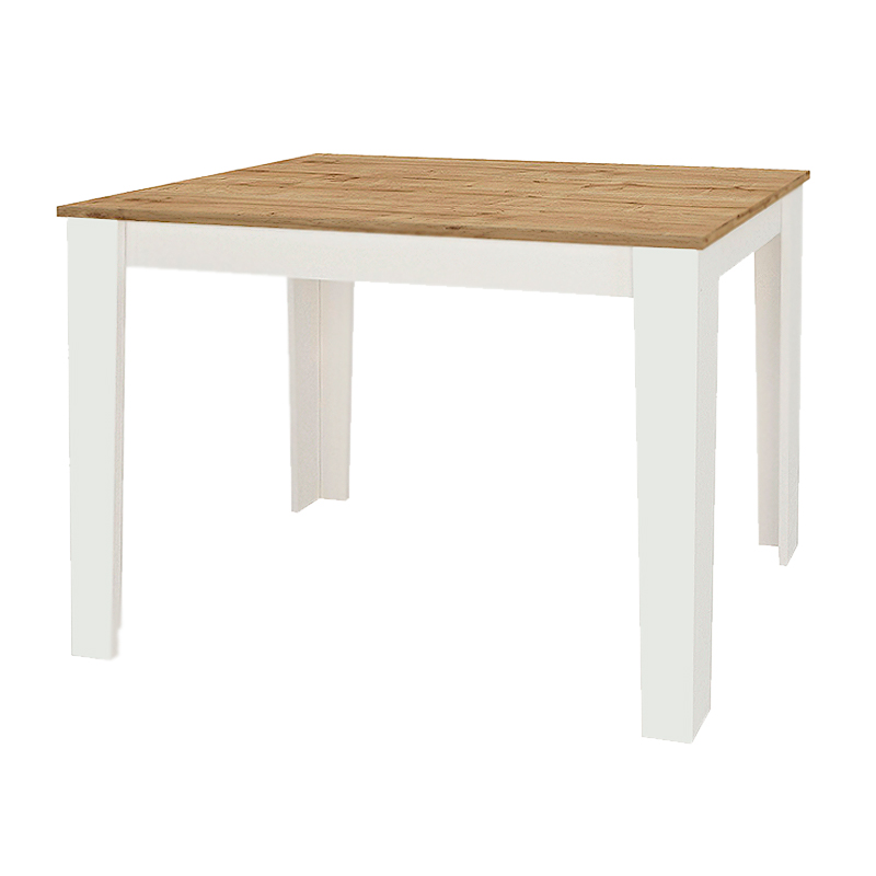 Τραπέζι Darlen Megapap χρώμα λευκό - sapphire oak 110x72x74εκ.