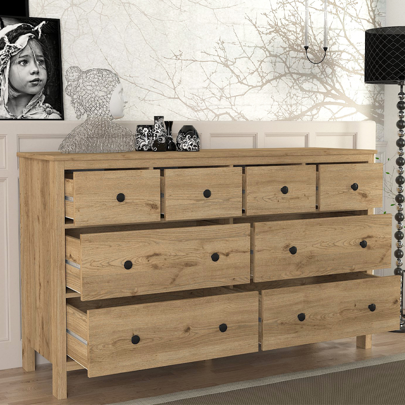 Sabina Megapap melamine buffet in sepet oak color 160x50x96cm.