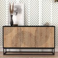 Themis Megapap melamine buffet in black - sapphire oak color 150x35x83,6cm.