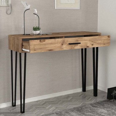 Rochel Megapap melamine console in atlantic pine color 120x35x89,8cm.