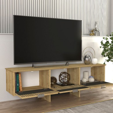 Venita Megapap melamine TV stand in sapphire - anthracite color 150x35x45,3cm.