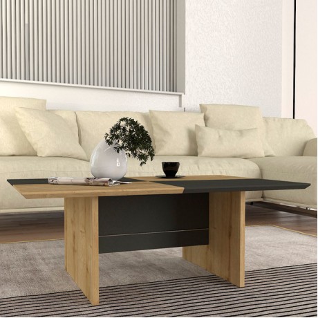 Venita Megapap melamine coffee table in sapphire - anthracite color 90x60x33.8cm.
