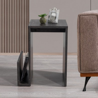 Regnar Megapap melamine side table in rebab color 43.1x33.5x52cm.