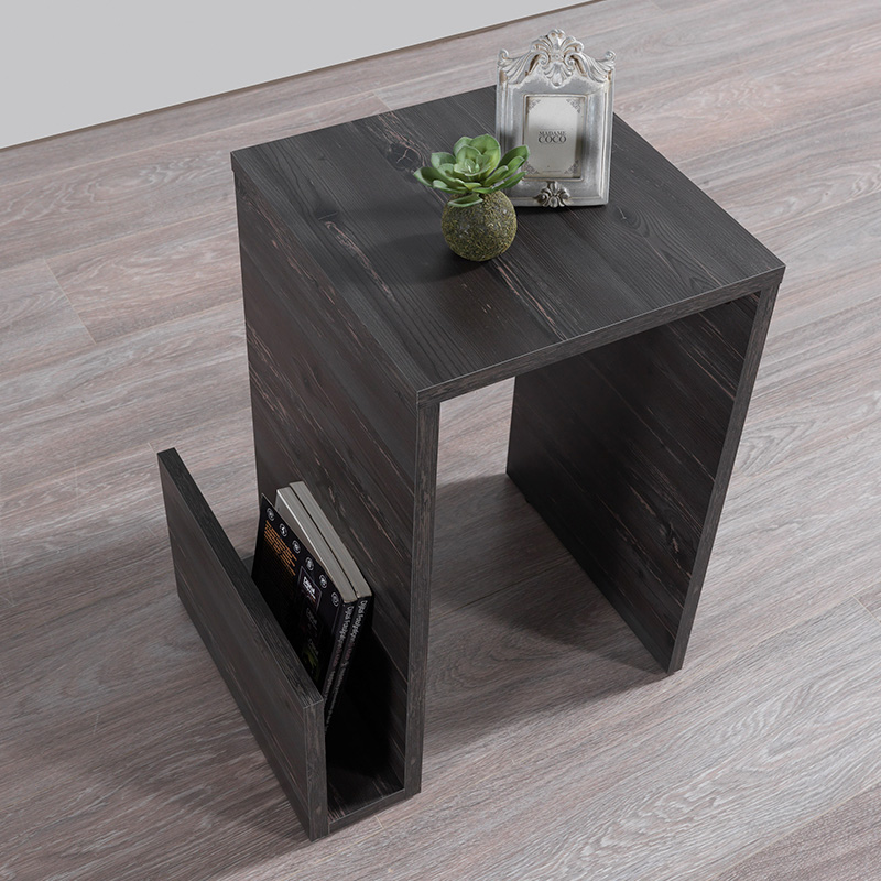 Regnar Megapap melamine side table in rebab color 43.1x33.5x52cm.