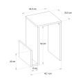 Regnar Megapap melamine side table in rebab color 43.1x33.5x52cm.