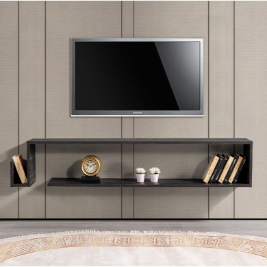 Regnar Megapap melamine wall TV furniture in rebab color 168.6x25x31.8cm.