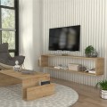 Regnar Megapap melamine wall TV furniture in sapphire oak color 168.6x25x31.8cm.