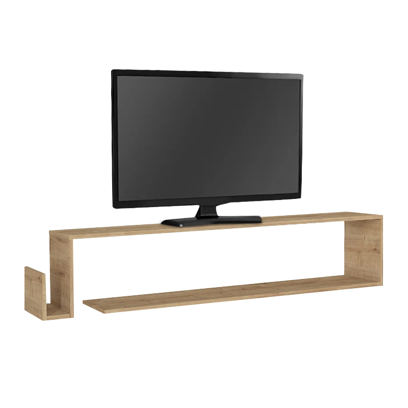 Regnar Megapap melamine wall TV furniture in sapphire oak color 168.6x25x31.8cm.