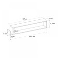 Regnar Megapap melamine wall TV furniture in sapphire oak color 168.6x25x31.8cm.
