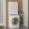 Romme Megapap melamine laundry machine cabinet in white color 65x27,1x180cm.