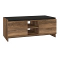 Verly Megapap melamine shoe cabinet in walnut color 110x33.2x43cm.