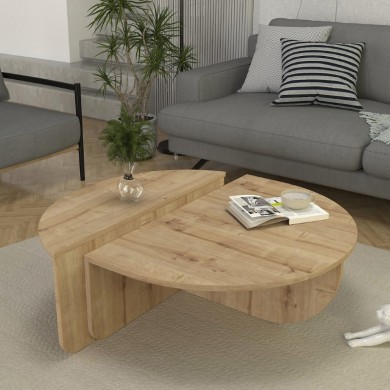 Nilvia Megapap melamine coffee table in sapphire color  Ø85x35cm.