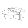 Τραπεζάκι σαλονιού Nilvia Megapap χρώμα sapphire oak Ø85x35εκ.