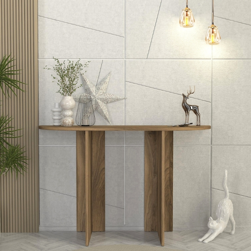 Cortado Megapap melamine dresser in walnut color 120x35x75cm.