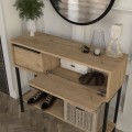 Suzy Megapap dresser with mirror in sepet oak 90x29.6x76cm.
