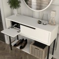 Suzy Megapap dresser with mirror in white 90x29.6x76cm.