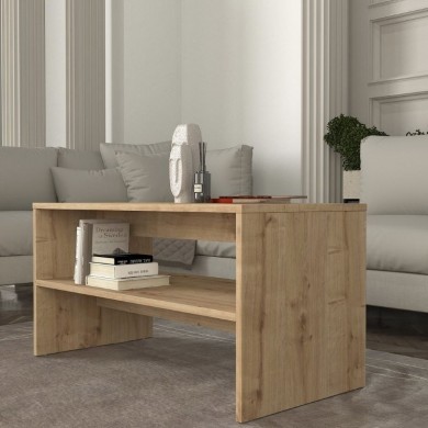 Eleva Megapap melamine coffee table in sapphire oak color 90x44.6x46.4cm.