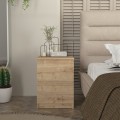 Breve Megapap melamine nightstand in sapphire oak color 39.8x41.8x55cm.