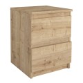 Breve Megapap melamine nightstand in sapphire oak color 39.8x41.8x55cm.