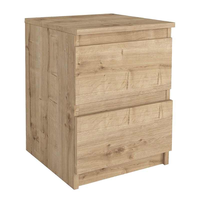 Breve Megapap melamine nightstand in sapphire oak color 39.8x41.8x55cm.