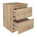 Breve Megapap melamine nightstand in sapphire oak color 39.8x41.8x55cm.