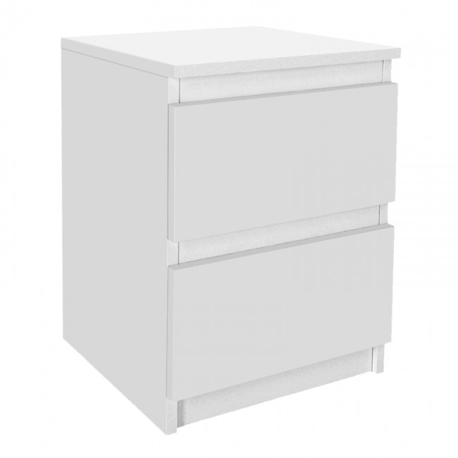 Κομοδίνο Breve Megapap χρώμα λευκό 39,8x41,8x55εκ.