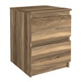 Breve Megapap melamine nightstand in walnut color 39.8x41.8x55cm.