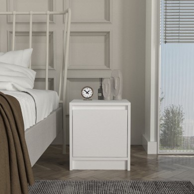 Conve Megapap melamine nightstand in white color 40x35x45cm.