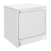 Κομοδίνο Conve Megapap χρώμα λευκό 40x35x45εκ.