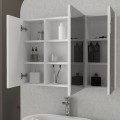 Melamine bathroom mirror Base Megapap color white 90x17.1x65cm.