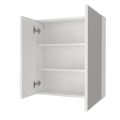Melamine bathroom mirror Ditto Megapap color white 59,6x16,4x64,8cm.