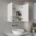 Melamine bathroom mirror Ditto Megapap color white 59,6x16,4x64,8cm.