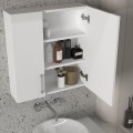 Melamine bathroom mirror Ditto Megapap color white 59,6x16,4x64,8cm.