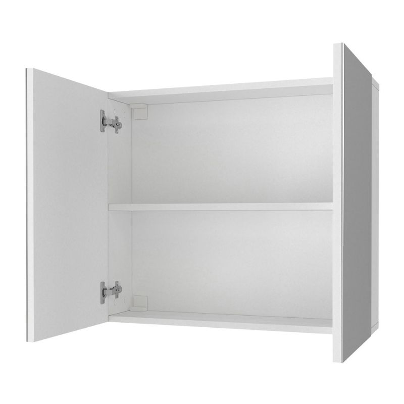 Melamine bathroom mirror Binary Megapap color white 75x17.2x65cm.