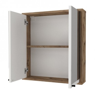 Melamine bathroom mirror Lilian Megapap color atlantic pine 59,6x14.6x65cm.