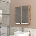 Melamine bathroom mirror Lilian Megapap color atlantic pine 59,6x14.6x65cm.