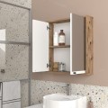 Melamine bathroom mirror Lilian Megapap color atlantic pine 59,6x14.6x65cm.